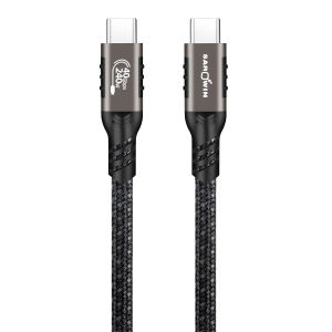 SAROWIN Type C to C Cable *8K 40GB Data Transfer *240W Super Fast Charging⚡️with Alluminium Alloy *USB C to C Cable for Android/iOS 🔥24 MONTHS WARRANTY🔥