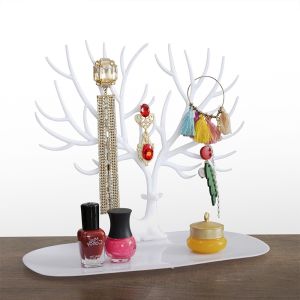 L&L Jewellery Deer Stand Rack Organizer Display Earring Necklace Hang Accessories Storage Plastic Bekas Simpan Aksesori Gadis Gelang Rantai