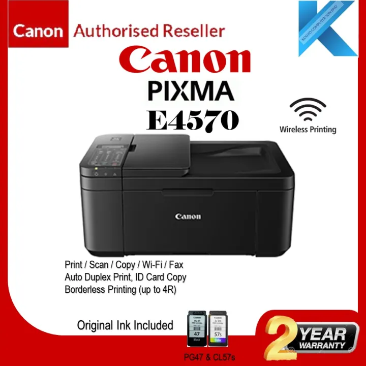 Canon PIXMA E4570 Wireless All-In-One With Fax Printer *** e410 e470 e3370 mg3070s E4270***