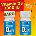 Vitamin D 1000 IU Vitamin IPI D3 1000 IU isi 30 Tablet Vitamin D Botol Imun Tubuh Tulang Gigi Atasi Rambut Rontok. 