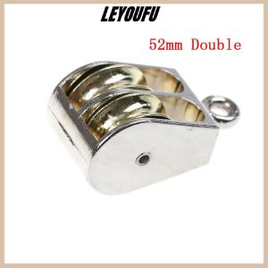 LEYOUFU 36 52 75mm Metal sheave zinc alloy pulley mini single double pulley for diy