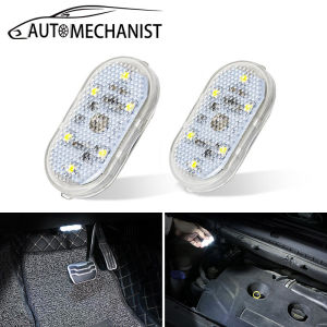 1/2ชิ้นมินิรถ Led สัมผัสแสงไร้สายภายในรถหลังคาเพดานโคมไฟอ่านหนังสือ USB LED ไฟกลางคืน