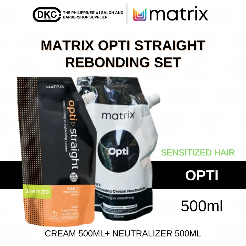 Matrix Opti Straight Rebond Set for Sensitized Hair 500ml each Hair Rebonding Treatment DKC Lazada PH