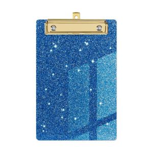 PELLETIZING With Low Profile Gold Clip Glitter Writing Clipboard Paper Organizer Writing Tablet File Folder Colorful Menu Folder Flash Memo Clipboard School Office Supply
