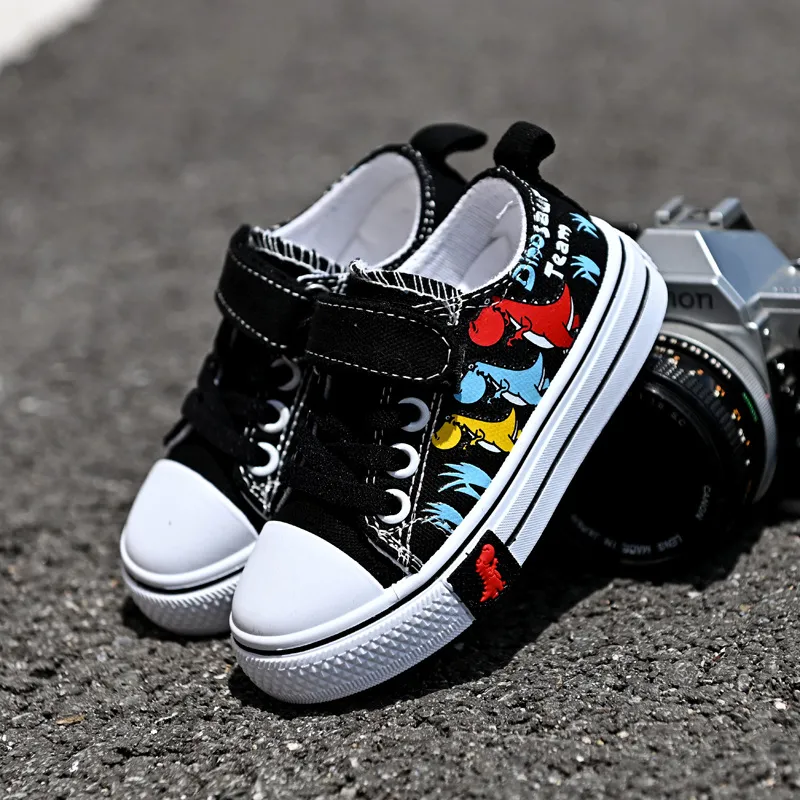 Kids black canvas shoes best sale