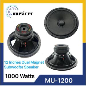 MUSICER MU-1200 1000W Double Magnet Jackhammer Alloy Type Instrumental HI-FI Subwoofer Speaker