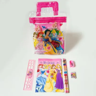 [Wholesale] 7pcs Stationery set for children kids. Pencil Cartoon Notebook Goodie Bag Birthday party Childrens Day gift