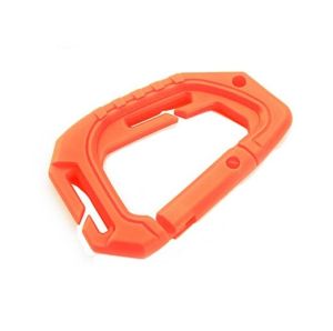EDC Tool D Shape Plastic Steel PVC Load-Bearing 90KG Carabiner Rock Climbing Hanging Car Keychain D-Shape