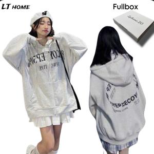 Áo khoác nỉ form rộng dành cho nam và nữ áo khoác hoạ tiết chữ có khoá kéo - Lyihome.20