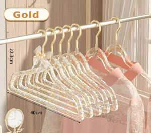 GREENSINDOOR Transparent Acrylic Clothes Hanger 10/30/50PCS Non Slip 360° Swivel Hook Space Saving Wardrobe Organizer 亚克力衣架