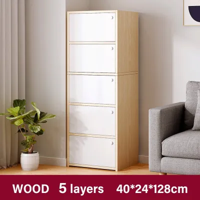 JIAJU 5&4&3 Wooden Storage Cabinet Drawers Chest Bookcase Rak Buku Kabinet Buku simpanan loker kayu simple bookshelf Utility Shelf Office Home Drawer Shoe rack Clothes organizer 储物柜 柜子