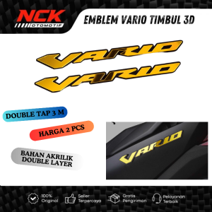 Emblem Vario Timbul 2PCS Double Layer Mirror Akrilik Logo Vario 125 150