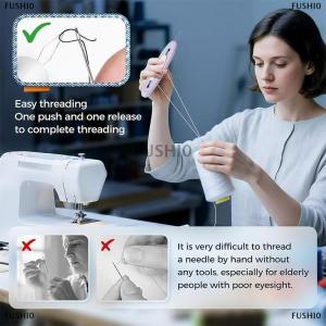 [COD] FUSHI0 2 In 1 Needle Threader Seam Ripper 2 In 1 Automatic Needle Threaders Seam Ripper For Fast Threading Seam Removal