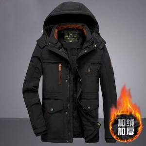 G&MN Mens Multi-pocket Winter Jacket Fleece Outdoor er Coat Hooded Windbreaker Military Thick Warm Outerwear 6XL