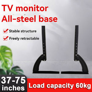 ⚡It can bear 60KG⚡ tv stand with bracket tv stand for 32 inches tv Suitable for 14-75 Inch All steel base Solid and secure Freely retractable Up and down adjustable Suitable for all kinds of TV universal tv stand tv rack stand bracket for tv