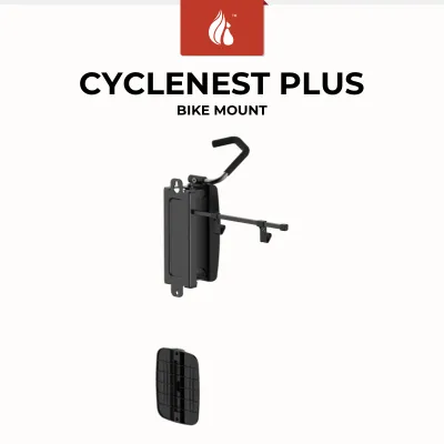 Squirrey CycleNest Plus On-Wall Bike Mount - 35kg Load Easy Load Swivel Arms Tyre Stop Storage Hooks App 0