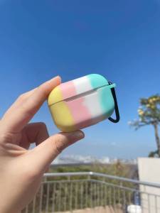Rainbow colorful silicon case AirPods 1st AirPods 2nd gen AirPods Pro New AirPods 3 AirPods Pro2 Cover Case