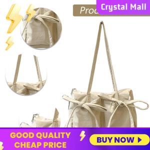Womens Casual Tote Bag with Bow Accent Durable Material Perfect for Daily Outings and Travel