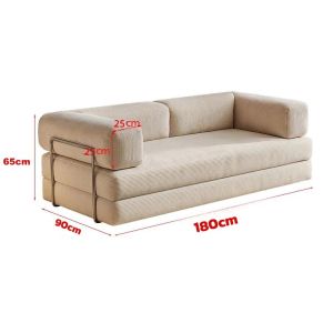 Compression Sofa Bed Living Room Foldable Sofa Bed Modular Sofa Bed Multifunctional Sofa with Removable Corduroy Cover Ready Stock