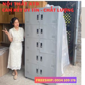 Tủ đựng hồ sơ có khóa/ tủ locker sắt nhiều ngăn giá rẻ 15 12 10 9 8 6 4 2 cánh cửa có chìa riêng