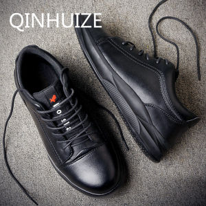 QINHUIZE New safety shoes mens winter deodorant wear-resistant breathable anti-smash anti-piercing steel toe cap fashion waterproof safety work site safety boots