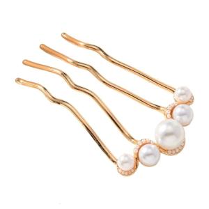 U Shaped French Hair Pins Pearls Hair Forks Updo Hair Stick for Women Girls Chignon Vintage Hairstyle Accessories Gifts