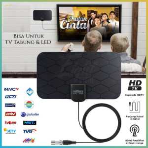 Antena TV Digital indoor taffware dvb-t2 4k high gain untuk semua jenis tv tabung lcd led digital sambung ke set top box atau langsung tv