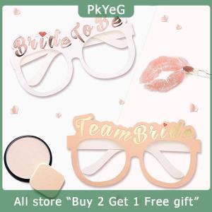 [COD] PkYeG KITCHEN Bachelorette Party Paper Glasses Rose Team Bride White Bride to be Wedding