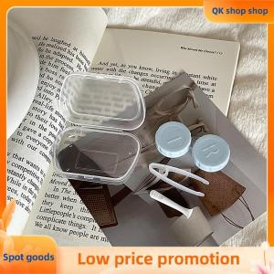 ✨QK shop✨ Contact Lens Box Prevent Leakage Transparent Lens Cover Container Contact Lens Holder Companion Box Care Box Portable Travel