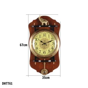 Đồng hồ treo tường phong cách tân cổ điển tượng Voi cao cấp DHTT61