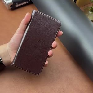 Genuine Leather Flip Cover for OPPO Find X9 Pro Find X9 X9s Pro Card Holder and Kickstand Full Body Phone Case for Find X9 Ultra