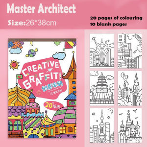 Jumbo Creative Graffiti Drawing & Coloring Book for Kids Educational kids graffiti coloring book Learning Art & Craft Painting Book Toddler & Preschool Fun Activity Book Graffiti Sketchbook for Kids