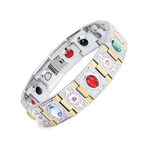 Original genuine goods Mens Stainless Steel Bracelet 4 in 1 Magnetic Health Bracelet Mens Birthday Gift Holiday Gift Fashion Accessories