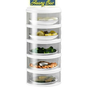 5 Multi-Layer Transparent Food Keeper Kitchen Household Food Storage Box Anti-Flies Insulation