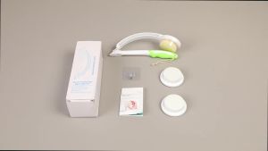 Dụng cụ bôi kem dưỡng da 3 trong 1 Fanwer dành cho người già tự chà lưng & Bàn chải tắm lưng cho nam và nữ có tay cầm dài Bàn chải tắm cong dài 18.9 inch Dụng cụ chà lưng khi tắm