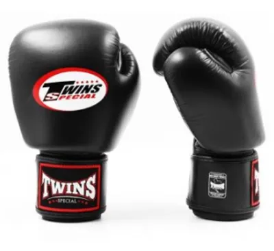 Twins special Boxing Gloves BGVL-3 Black 18 oz.Genuine leather Muay Thai Sparring MMA K1 นวมซ้อมชก ทวินส์ สเปเชี่ยล สีดำ หนังแท้ 100%