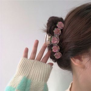 Kẹp tóc dễ thương hình quả đào trong suốt cho nữ hàn quốc