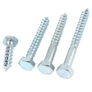 Galvanized Carbon Steel External Hexagon Head Self-tapping Screw M6 M8 M10 M12 Large Long Outside Hex Head Wood Tapping Screws Bolts