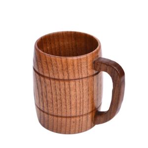 GUHEHARD Vintage Wooden Tea Cup Japanese Style Handmade Wine Mug Cup Drinkware Solid Wood Drinking Cup Office