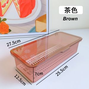 Card Storage Box Transparent CardTape Cover Large Capacity Business Card and Document