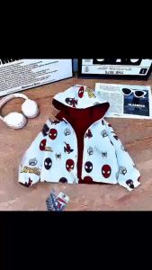 EST20A53 RED SPIDER REVERSIBLE JACKET EMROIRDED DESIGN 1-7YO
