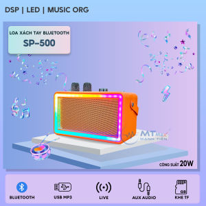 Loa Bluetooth SP 500 - Siêu Phẩm Loa Karaoke DSP Có Đèn RGB Nhiều Chế Độ Âm Thanh Mạnh Mẽ Uy Lực Tặng Kèm Micro Karaoke Cao Cấp.