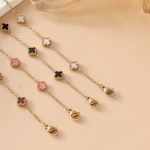 Titanium Steel Four-leaf Clover Bracelet Womens Jewelry Premium Non-fading Bracelet