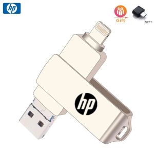 Hp flashdrive แฟลชไดรฟ์ 4 in 1 Usb 1TB 3 in 1 Otg Pendrive โลหะ กันน้ํา สําหรับ iphone i O Sแท็บเล็ต Android สมาร์ทโฟน typ-c