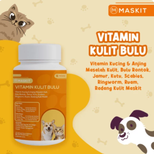 Vitamin Hewan Kucing Anjing Kulit Bulu Rontok Scabies Jamur Kutu