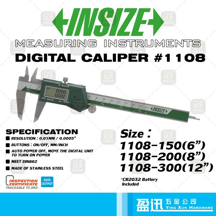 Insize Digital Caliper Electronic Caliper Pembaris Digital 1108 150mm