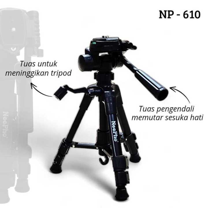 NP-610 Professional Camera Mobile Tripod Stand Aluminum Alloy