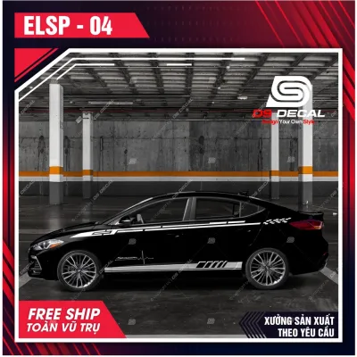 Tem dán xe ô tô Huyndai Elantra - 04 Sticker trang trí xe ô tô