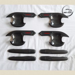Paket Outer Door Cover Handle Pegangan Pintu Mobil Sigra 2016 - 2023 Glossy Carbon