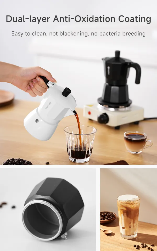 Simplus Moka Coffee Maker Moka Pot Coffee Pot High-Pressure Extraction  Italian Espresso Coffee Maker 150ml